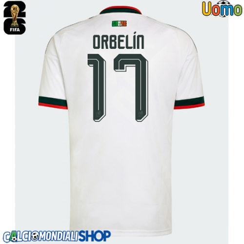 Maglie da calcio Messico Orbelin Pineda #17 Seconda Maglia Mondiali 2026  Manica Corta